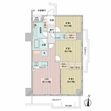 【埼玉県/川口市飯塚】ジェム川口プライムアベニュー 間取り図