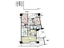 【大阪府/大阪市都島区友渕町】ローレルスクエア都島エル・フラッツ1番館 間取り図