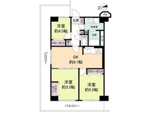 【大阪府/大阪市鶴見区諸口】ネオコーポ鶴見緑地 間取り図