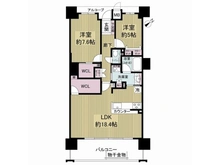 【大阪府/大阪市此花区島屋】ルナタワー・ハリウッドプレイス 間取り図