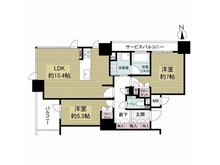 【大阪府/大阪市中央区上本町西】タワーザ上町台 間取り図