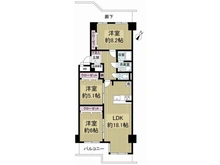 【大阪府/大阪市都島区都島南通】京橋グリーンハイツ二号棟 間取り図
