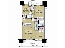 【大阪府/大阪市城東区成育】ジオ関目高殿 間取り図