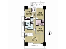 【大阪府/大阪市東成区深江南】コート新深江 間取り図