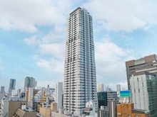 【大阪府/大阪市西区江戸堀】ディーグラフォート大阪N.Y.タワーHIGOBASHI 外観：現地外観写真