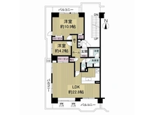 【大阪府/大阪市都島区友渕町】ベル・パークシティ画地ＩＩH棟 間取り図