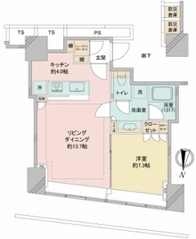 【大阪府/大阪市北区堂島】Brillia　Tower堂島 間取り図