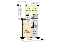 【大阪府/大阪市都島区友渕町】ベルパークシテイB棟 間取り図