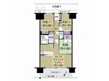 【大阪府/大阪市西淀川区福町】ディアエスタミオ福町 間取り図