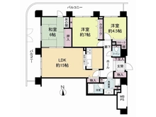 【大阪府/大阪市都島区友渕町】ベル・パークシティ画地ＩＩＩ　CENTER棟 間取り図