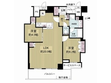 【大阪府/大阪市中央区高麗橋】プラウドタワー北浜 間取り図