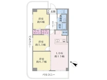 【東京都/大田区本羽田】レック東多摩川スカイハイツ1号館 間取り図