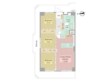 【東京都/府中市片町】府中スカイハイツ 間取り図
