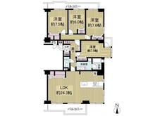 【大阪府/吹田市新芦屋上】東急ドエル・アルス千里丘 間取り図