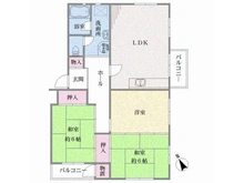 【神奈川県/横浜市緑区竹山】竹山団地1604号棟 間取り図