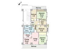 【埼玉県/志木市館】志木ニュータウン中央の森参番街八号棟 間取り図