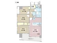 【神奈川県/川崎市中原区北谷町】コスモ平間ロイヤルフォルム 間取り図