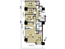 【兵庫県/神戸市東灘区住吉東町】住吉川リバーサイドフォーラムザ・レジデンス 間取り図