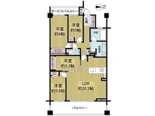 【兵庫県/芦屋市翠ケ丘町】ジオグランデ芦屋翠ヶ丘 間取り図
