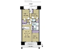 【東京都/足立区小台】シャリエ小台リバーフォート 間取り図