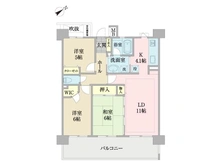 【千葉県/浦安市北栄】コスモ浦安ウィングコート 間取り図