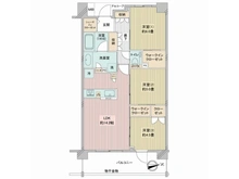 【千葉県/浦安市当代島】エクセレントシティ浦安XI 間取り図