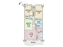 【東京都/江戸川区西一之江】ローヤルシティ一之江 間取り図