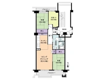 【東京都/江戸川区清新町】清新南ハイツ12号棟 間取り図