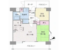 【神奈川県/横浜市鶴見区市場富士見町】ドエル・横浜鶴見 間取り図