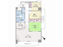 【神奈川県/横浜市鶴見区上末吉】朝日プラザ三ッ池公園 間取り図