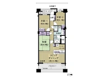 【神奈川県/横浜市鶴見区鶴見】プラウド横濱鶴見二見台 間取り図