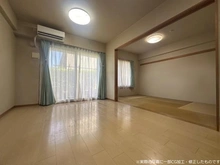 【神奈川県/横浜市鶴見区江ケ崎町】クレストグランディオ横浜 ＜リビングダイニング＞※実際の写真に一部CG加工・修正したものです