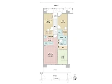 【神奈川県/川崎市川崎区富士見】ラ・ヴィータシティ 間取り図