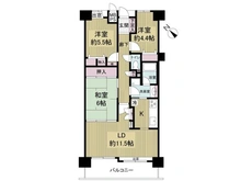 【大阪府/寝屋川市三井南町】オークヒルズ香里一番館 間取り図