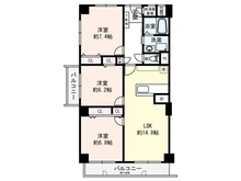 【大阪府/高槻市如是町】日商岩井高槻マンション 間取り図