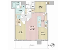 【東京都/中央区晴海】パークタワー晴海 間取り図