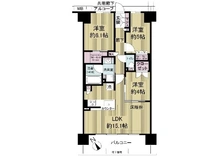 【大阪府/豊中市三国】ウエリス豊中三国 間取り図