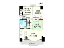 【大阪府/豊中市刀根山元町】グランドール豊中・刀根山 間取り図