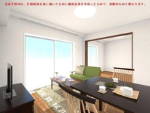 【東京都/台東区竜泉】ミオカステーロ入谷 リビング横　洋室の引戸を開放したイメージ画像です。