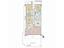 【東京都/立川市若葉町】若葉の杜コスモガーデンズ六番館 間取り図