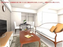 【東京都/荒川区西尾久】田端スカイハイツ リビングダイニングキッチン※完成予想CG