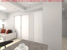 【東京都/豊島区巣鴨】ハイネス第2巣鴨 リビング完成予想CG画像