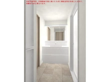 【大阪府/堺市北区中百舌鳥町】グランシスフォート中百舌鳥弐番館 独立洗面化粧台（施工後イメージ）