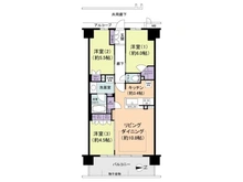 【大阪府/堺市堺区中三国ヶ丘町】リビオシティ三国ヶ丘 間取り図