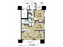【愛知県/名古屋市西区花の木】プレサンスロジェ浄心パークサイド 間取り図