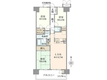 【京都府/京都市右京区西京極中沢町】サンシティ西京極2番館 間取り図