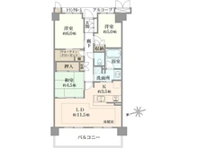 【京都府/京都市伏見区小栗栖森ケ淵町】メイツ醍醐デュアラ 間取り図