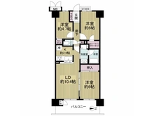 【京都府/京都市右京区西京極中沢町】サンシティ西京極2番館 間取り図