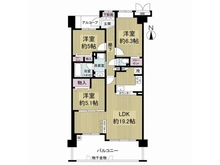 【京都府/京都市伏見区醍醐大構町】デルパ醍醐 間取り図