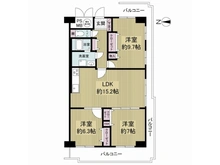 【京都府/京都市右京区嵯峨柳田町】嵯峨スカイハイツ 間取り図